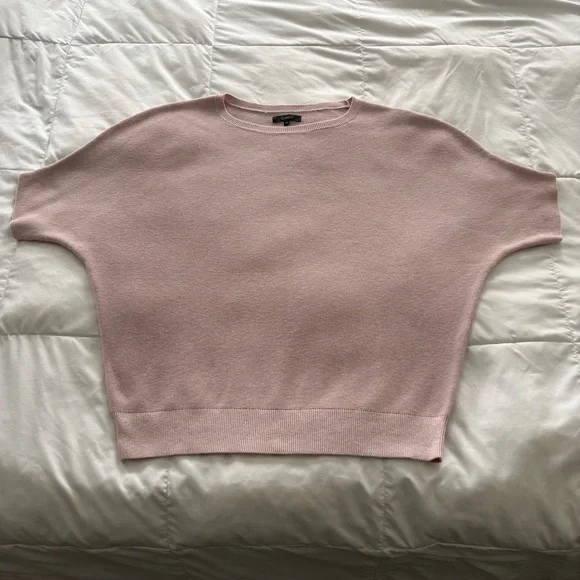 Quince Dolman Sweater Crew Cotton Cashmere Link Stitch Sugar Stone Sz M - Picture 3 of 16